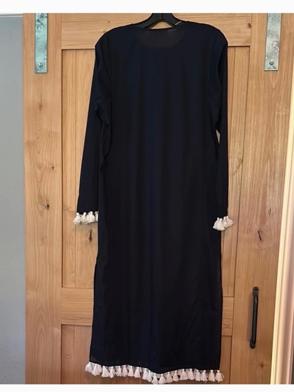 Tory Burch Sandy Tassel Navy Midi Tunic Dress S Coverup NWOT - Picture 10 of 11